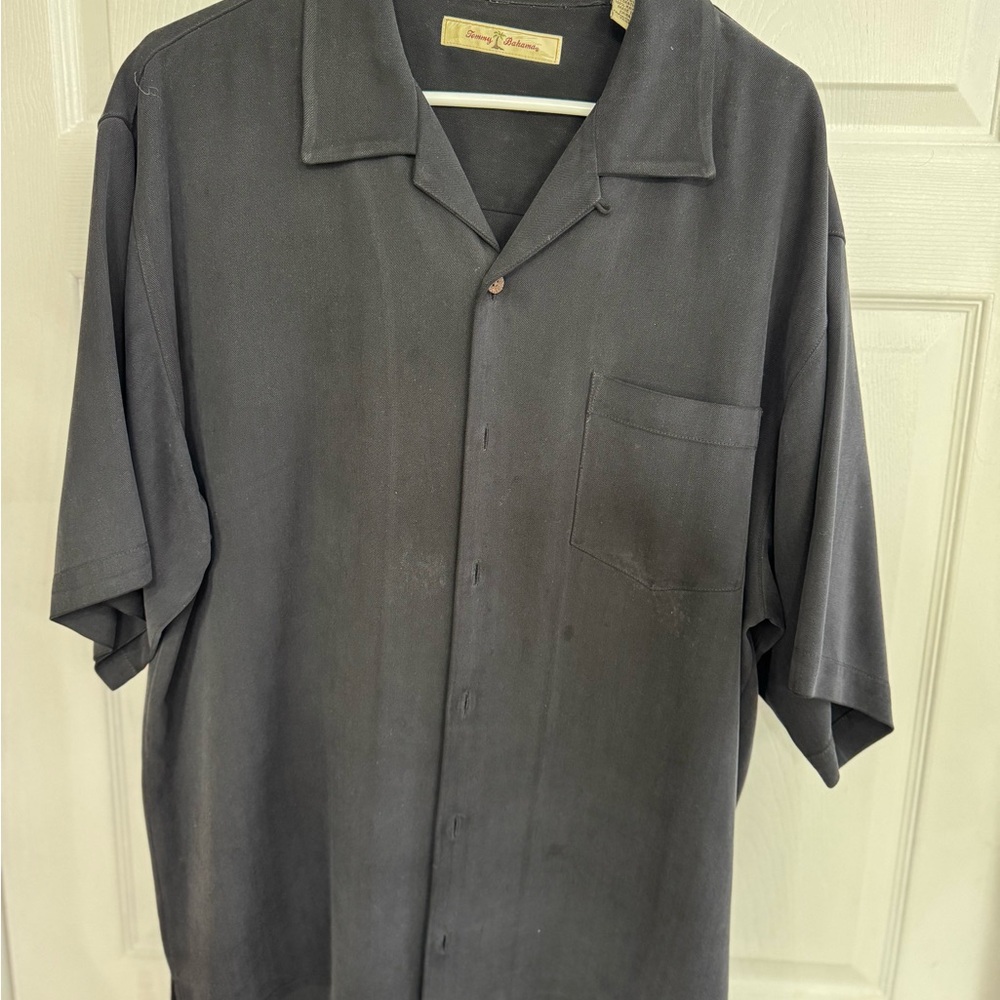 Tommy Bahama Black Casual Button Down Shirt